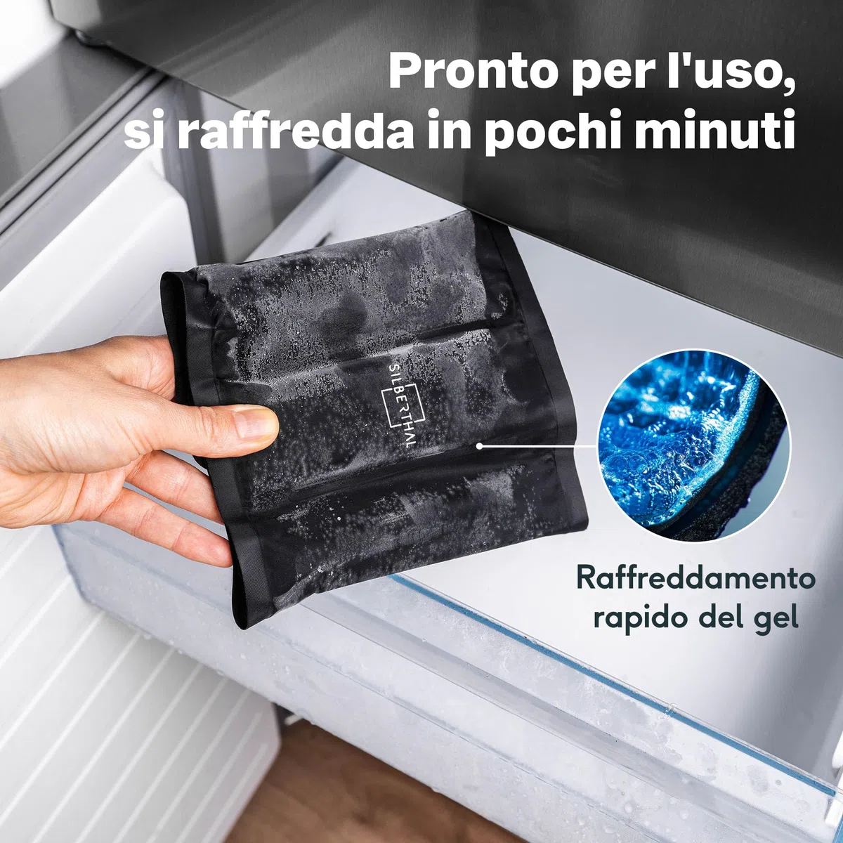 SILBERTHAL Glacette Bottiglia Vino -2 Busta incluse - Secchiello vino refrigerante - Wine Cooler