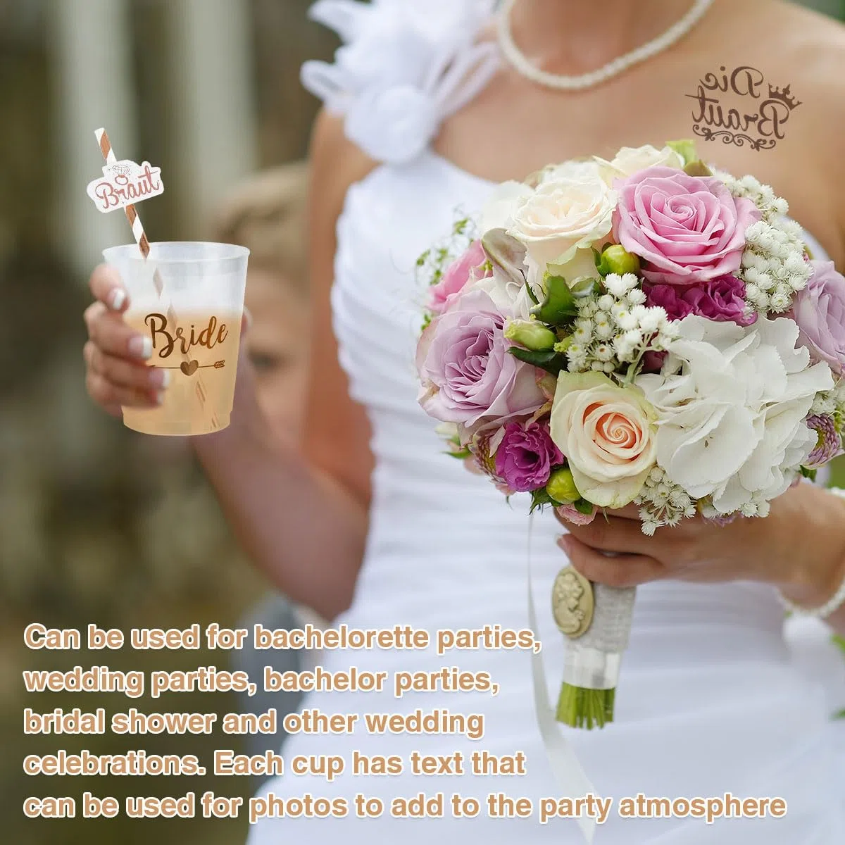 Gadget Sposa to Be Kit, Accessori Velo Sposa Decorazione, Addio al Nubilat per La Notte Delle Ragazze, Gadget per Addio al Nubilato Adesivi per Addio al Nubilato per Feste Nuziali