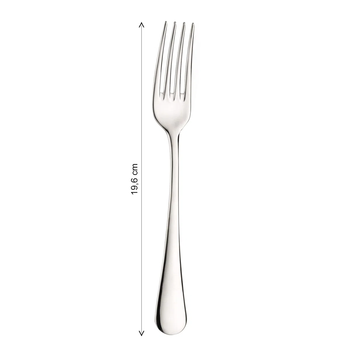 Pintinox, Set 24 Forchette Tavola Serie Round, Acciaio Inox Nichel Free, Made in Italy