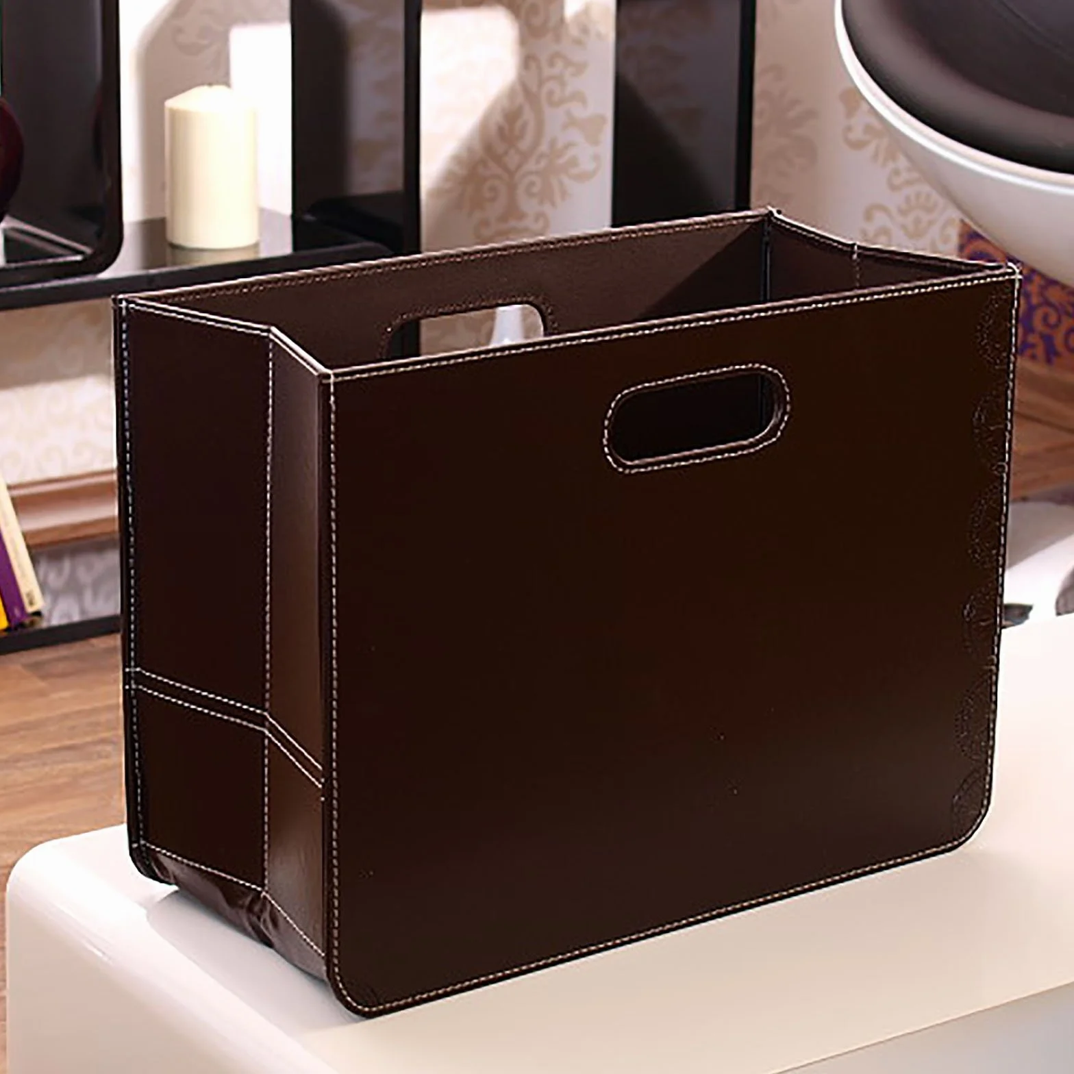 Design PORTARIVISTE Business | Bruno, Fintapelle, 40 cm | Cesto Giornale