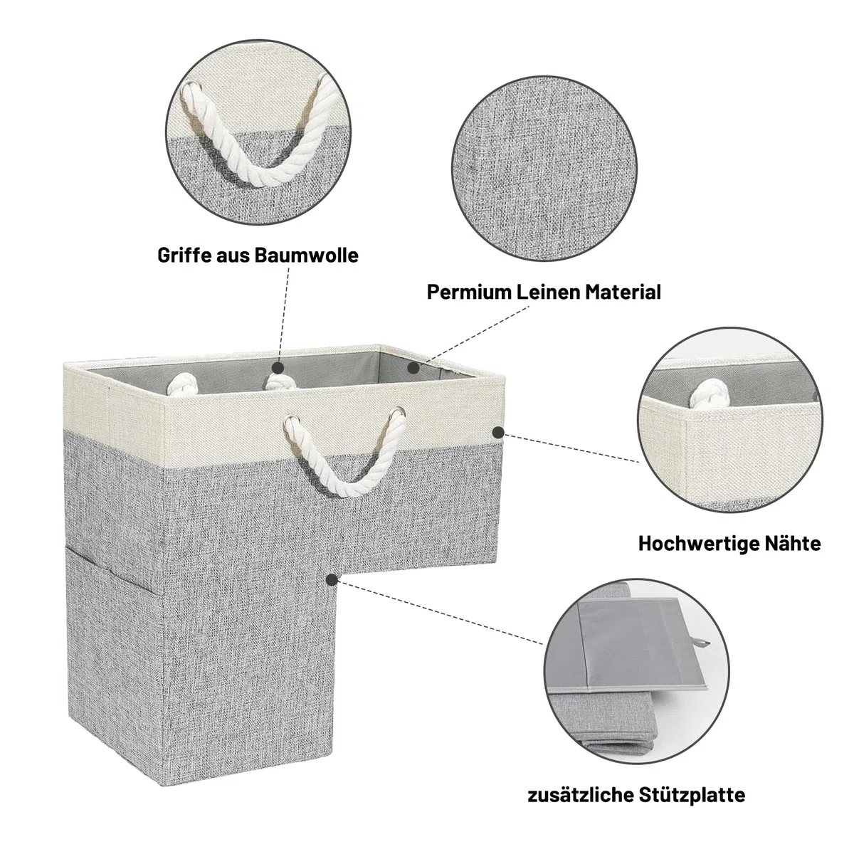 Esoes Organizer per Scale con Maniglie - Contenitore Pieghevole a Forma di L per Gradini in Legno - Porta Biancheria, Giocattoli, Decorazioni per la Casa