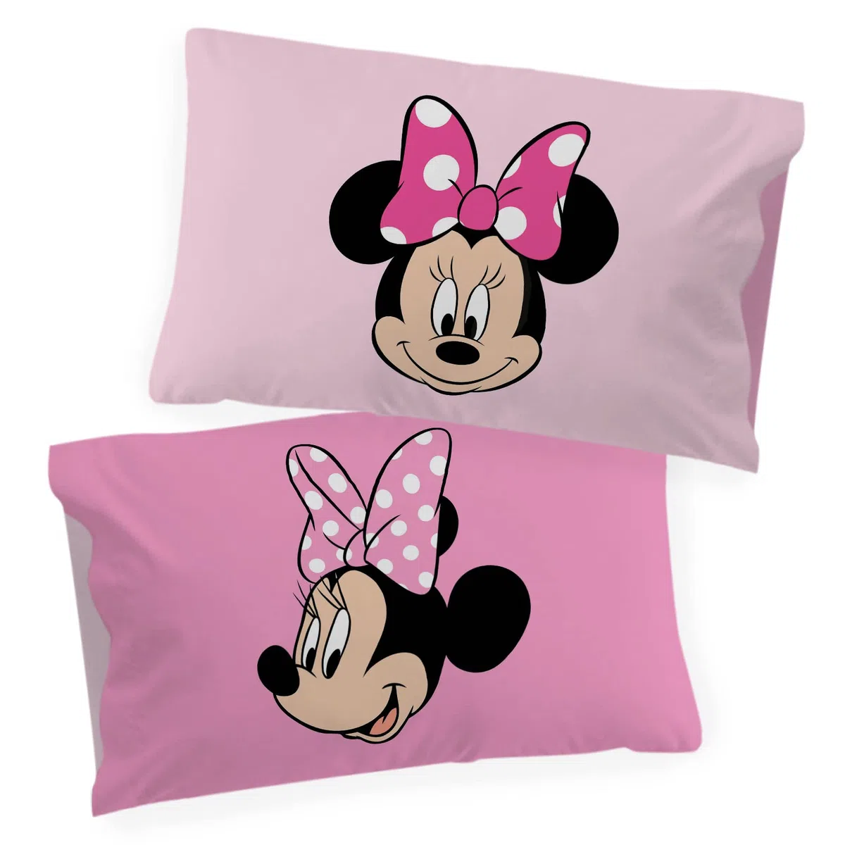 Jay Franco Set biancheria da letto per bambini Disney Minnie Hearts & Love 100% cotone 135 x 200 cm Misura letto singolo - Copripiumino + federa 50 x 70 cm