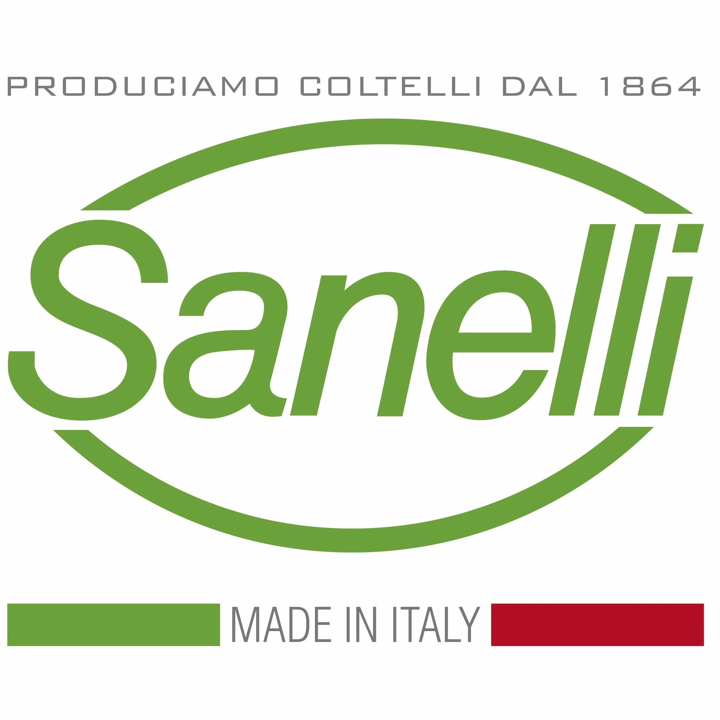 Sanelli Premana Professional Coltello Nakiri, Acciaio Inossidabile, Verde/Rosso, 31.5 x 3 x 6 cm