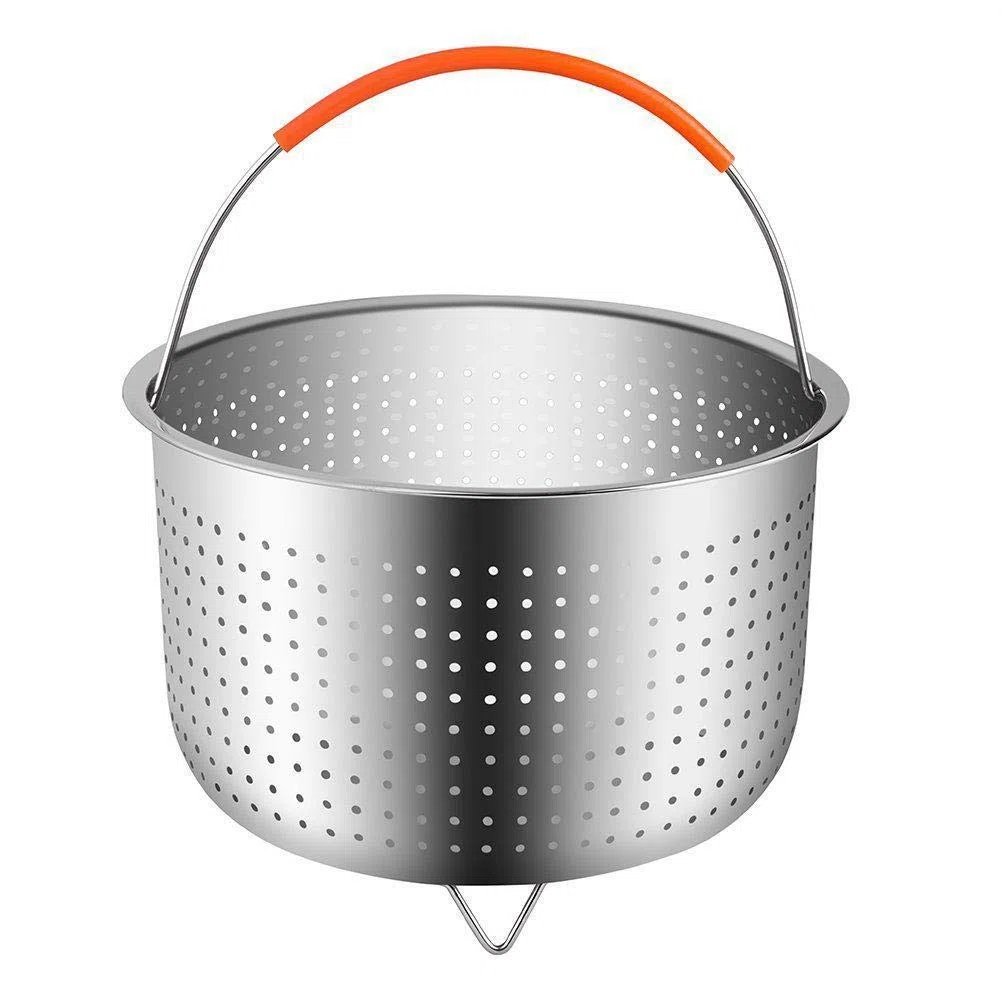 Multifunzione a Vapore Cesto pentola a Pressione, Cottura a Vapore con Egg Steamer Rack Inox 304 Cestello a Vapore Pentola a Pressione Cucina Anti-scottatura a Vapore Multifunzionale per Cucina