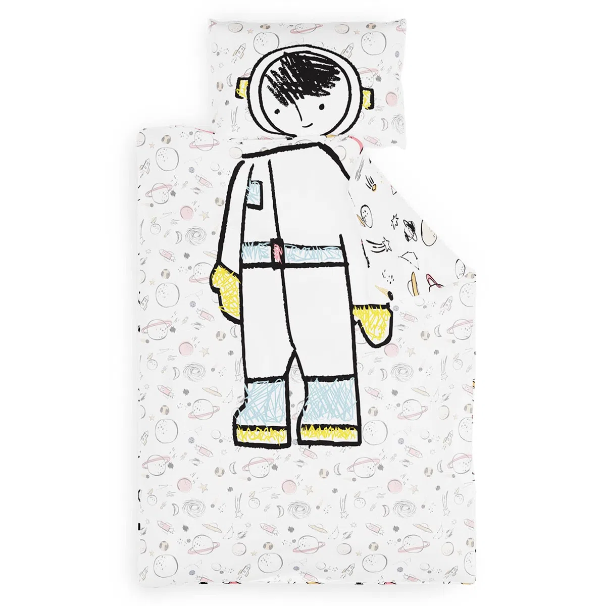 sleepwise Kids-Edition - Biancheria da letto, 2 pezzi, Öko-Tex, morbida, traspirante, non necessita di stiratura e senza pieghe, set copripiumino in microfibra spazzolata, 135x200 cm, 80x80 cm