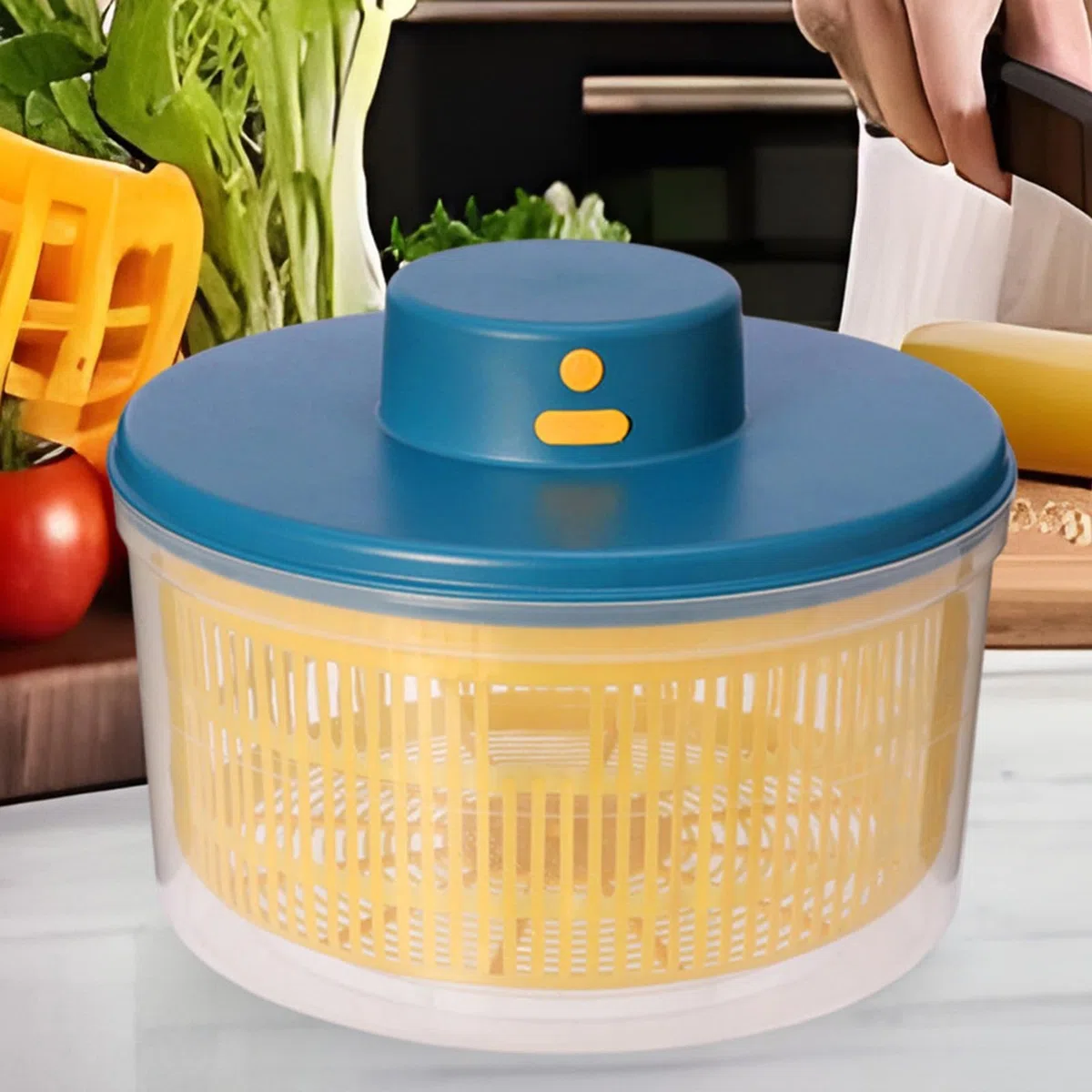 Centrifuga per insalata elettrica, disidratatore per centrifuga per insalata per frutta e verdura,Centrini per insalata di capacità - Miscelatore elettrico per insalata, ricarica USB, compatto,