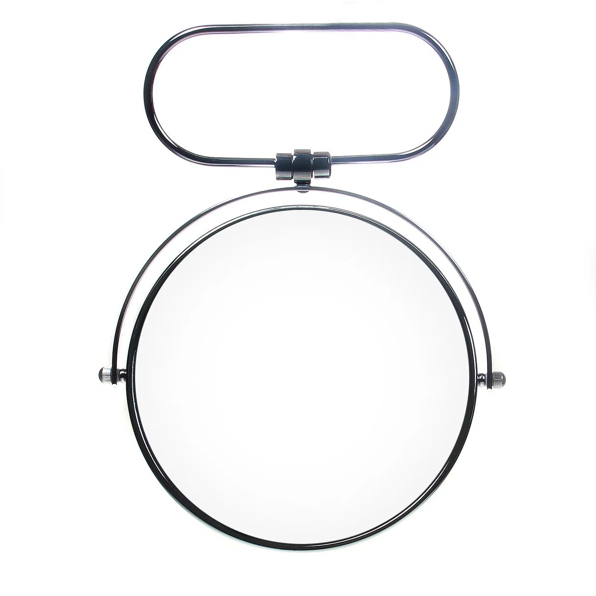 TUKA Pieghevole Specchio Bagno per Trucco 10X Ingranditori, 8" Doppio Specchio Cosmetico Con Piedistallo, ø 20 cm Specchio da Tavolo per Trucco e Rasatura, 2 Facciate Vanity Mirror, TKD3125-10x