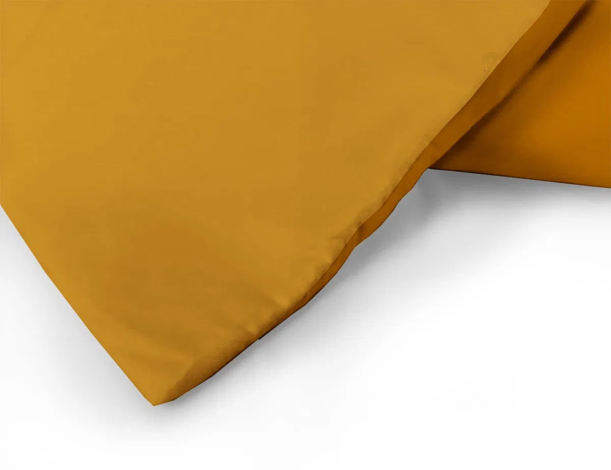 Banzaii Set Copripiumino Bicolor 100% Microfibra con Federe Double Face Matrimoniale 250x200 cm Giallo/Oro