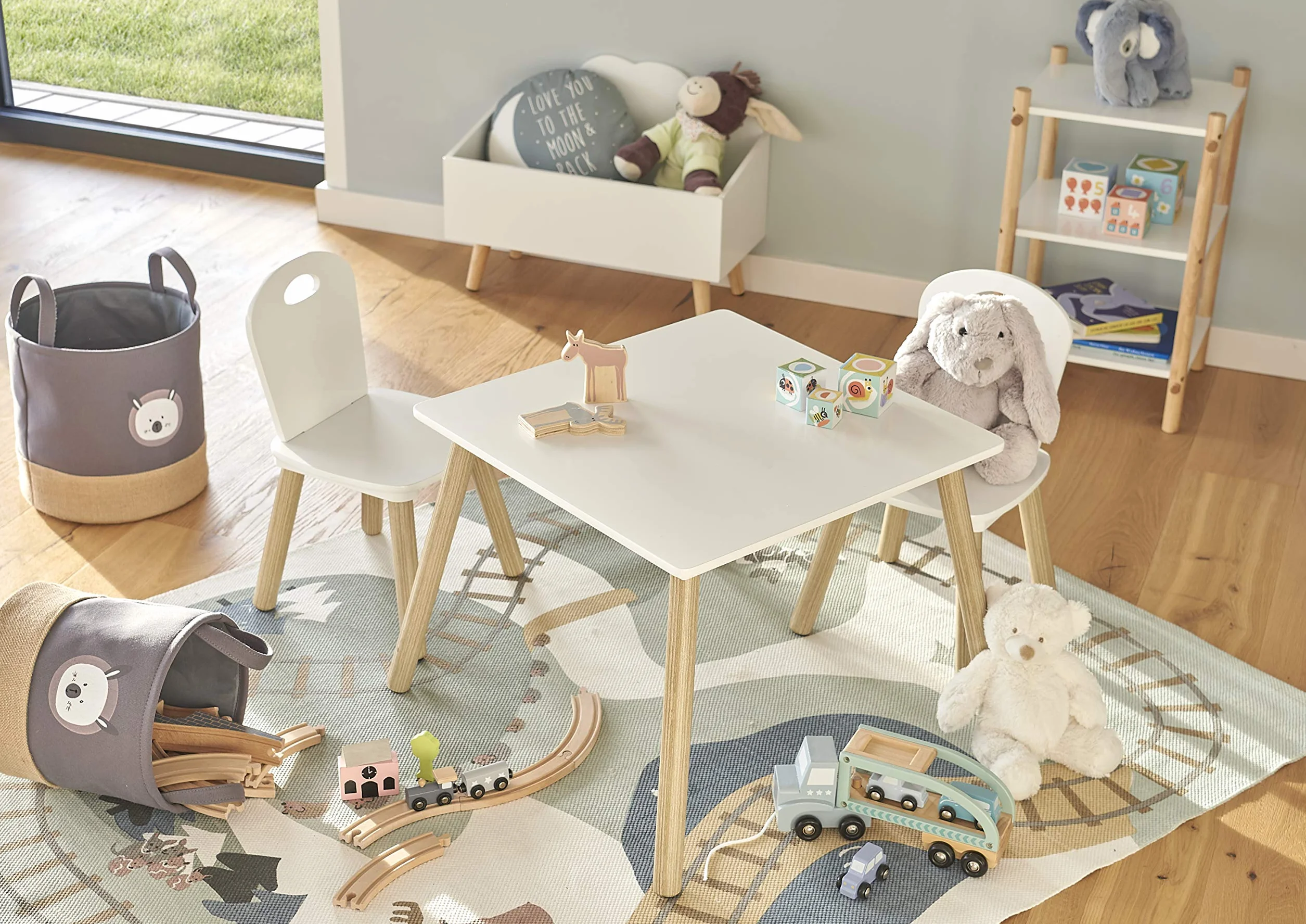 Zeller 13503 - Cassapanca per bambini, in MDF, 58 x 28 x 45 cm, colore: Bianco