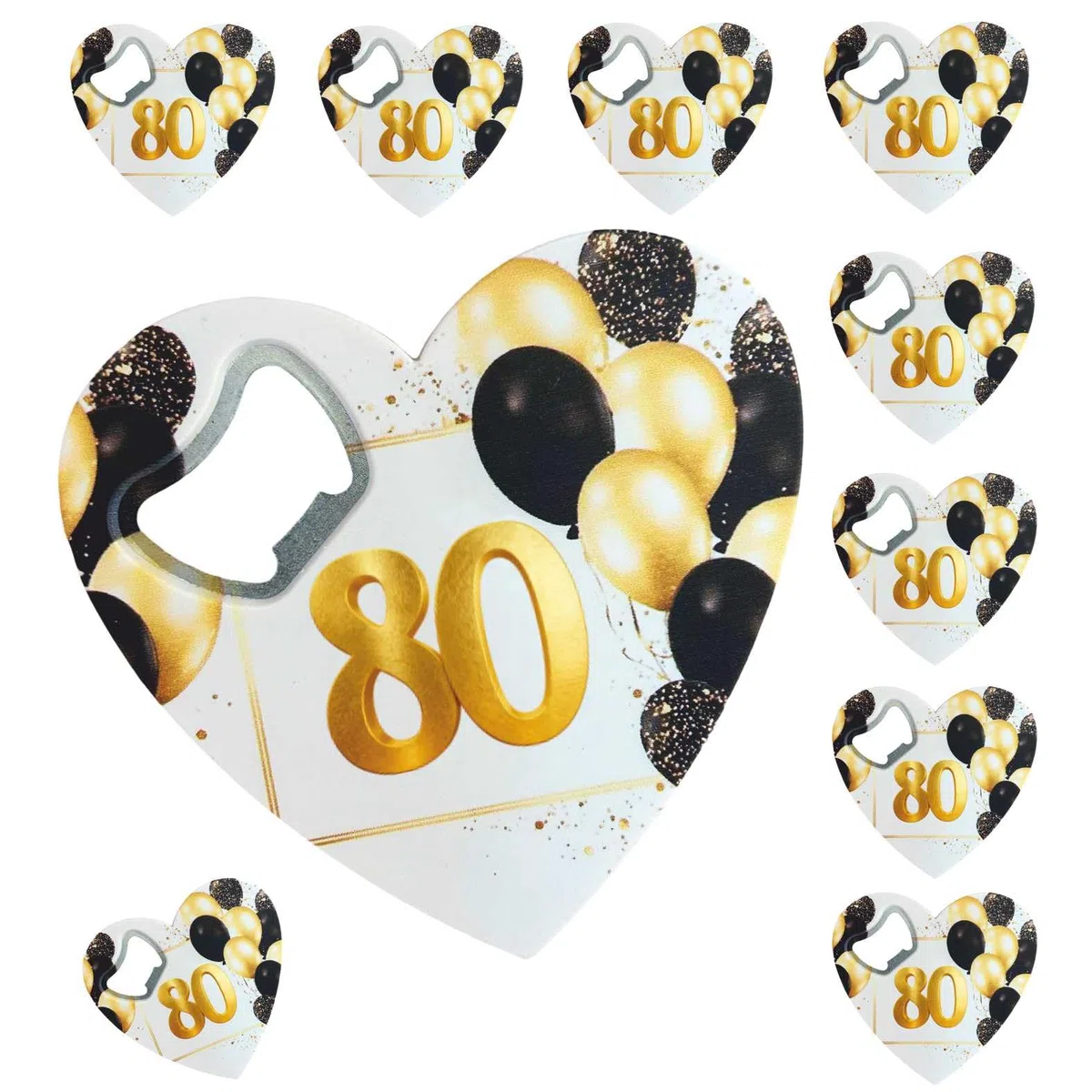 Regalami.Shop Set di 10 stappabottiglie per bomboniera 15° 18° 20° 25° 30° 40° 50° 70° 80° utili ed Originali Anche per Feste, Party, segnaposto, Regalo (80)