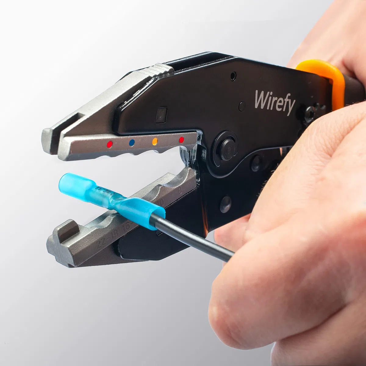 Wirefy Matrice Pinze Crimpatrici per Connettori Testa-Testa Termoretraibili - 0,3-8,3 mm²
