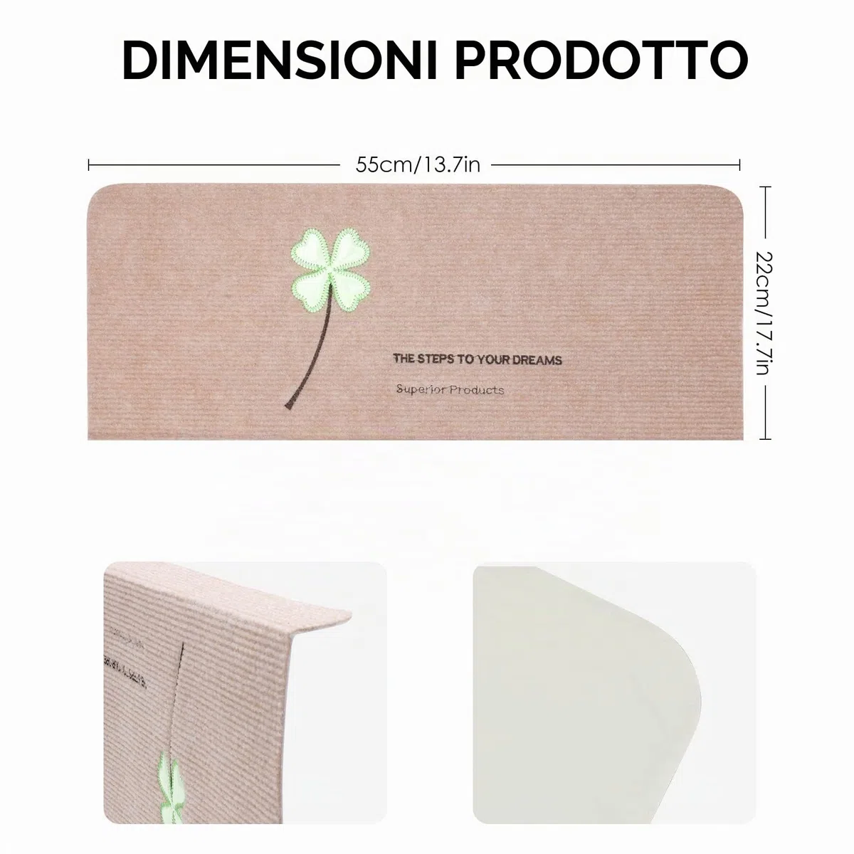 15Pcs Tappeti per Scale 22 x 55 cm, Tappetino per Scale, Tappetino Antiscivolo e Autoadesivo, Protezione per Interni, Luminoso tappetini Antiscivolo per Scale per Bambini, Anziani e Animali Domestici