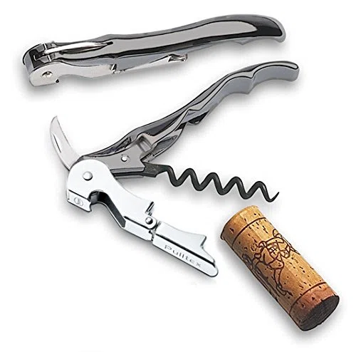 Pulltex Classic Grafite – Cavatappi Professionale a Doppia Leva Brevettato Pulltex – Pezzo Unico in Lega d'Acciaio con Finitura Grafite – Box Ecologica Riciclata + Eco-Pelle – Regalo Sommelier