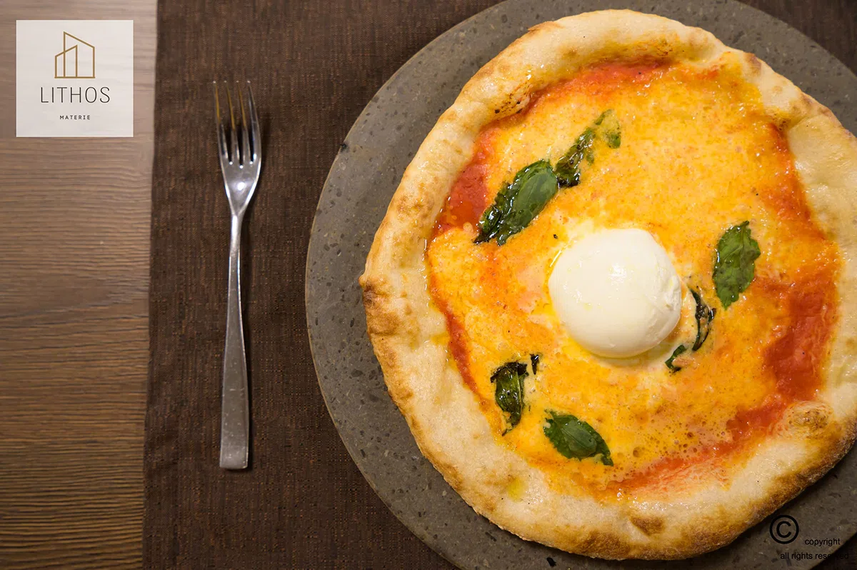 Pietra Lavica Etnea - Ollare Piastra per Pizza, Carne, Verdure - Rotonda Personalizzabile