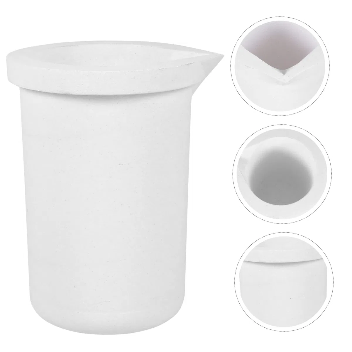 COHEALI Crogiolo Ceramico Bianco da 2 kg per Metalli e Argento Isolamento e Stabilità Termica, Resistente ad Alte Temperature per Sicura