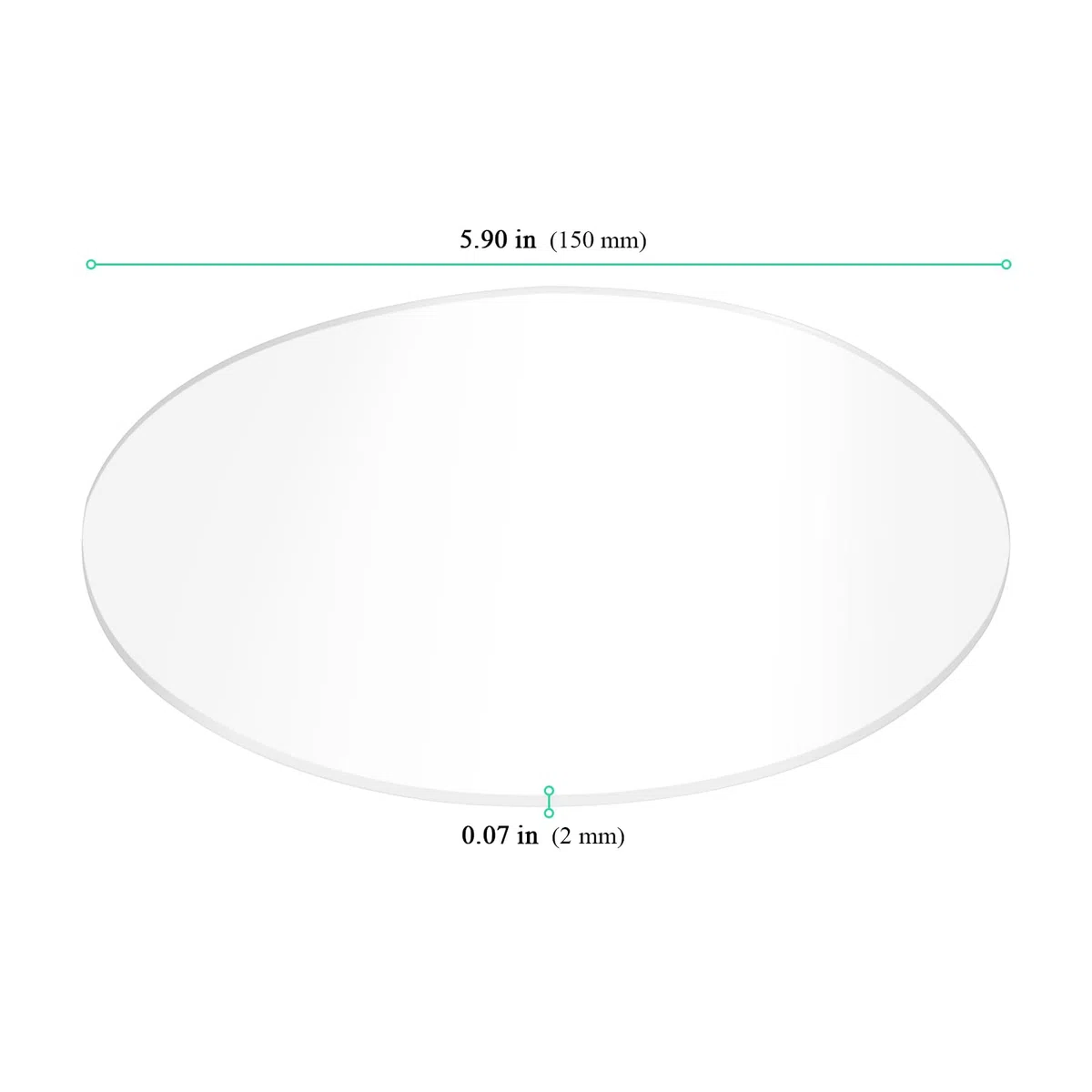 30 cerchi in acrilico trasparente da 15 cm, spessore 2 mm, fogli vuoti rotondi per progetti artistici, pittura, artigianato fai da te, decorazioni per la casa