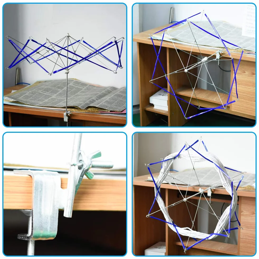 HEEPDD Avvolgitore per Palline di Filato, Yarn Ball Winder Holder Knitting Arcolaio Maglieria da Tavolo Ombrello Avvolgitore Filato
