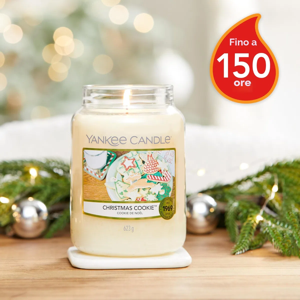 Yankee Candle Candela profumata in giara grande | Biscotto di Natale | Durata Fino a 150 Ore | Regali perfetti per le donne