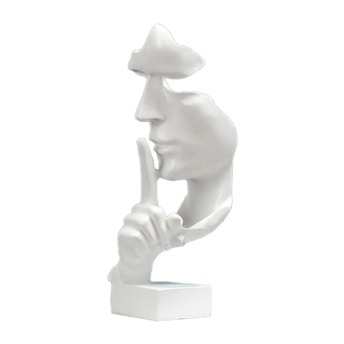 Tissting Statua del Pensatore, Scultura Astratta Moderna in Poliresina Decorativa con Volto Spezzato, Design Creativo 27x10 cm per Decorazione Soggiorno Studio Ufficio