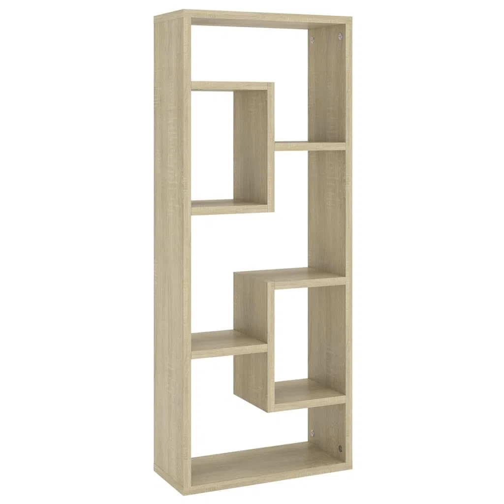vidaXL Scaffale a Parete Rovere Sonoma 36x16x90 cm Legno Multistrato