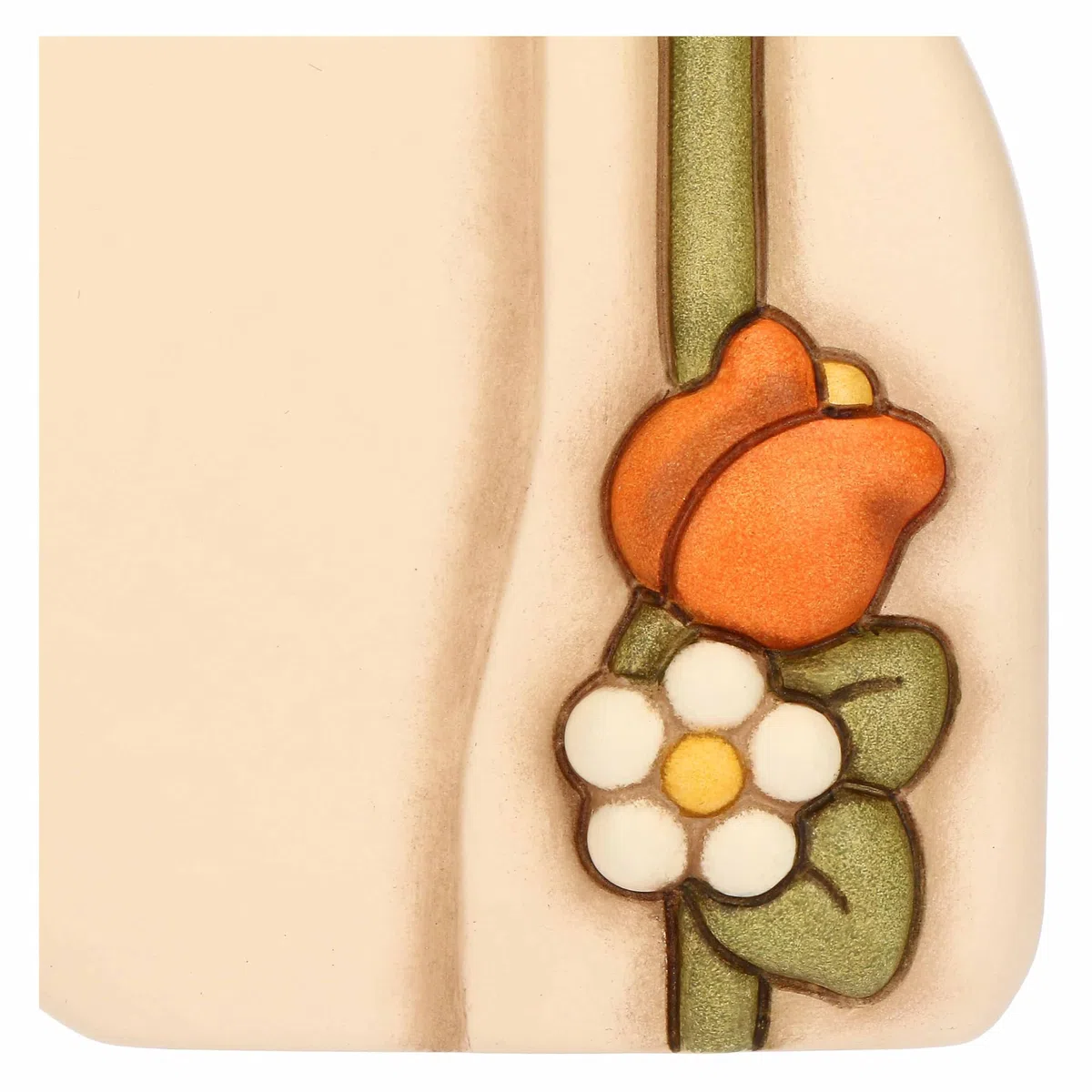 THUN - Porta penne in ceramica Country Bloom - Ceramica,10,4x10x10,4 cm