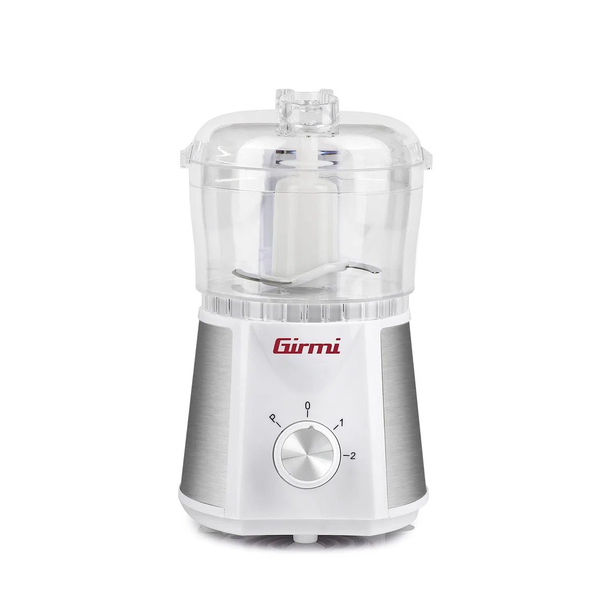 Girmi TR05 Tritatutto Verticale, 350 W, Capacità 500ml, 2 velocità, Lame Inox, Doppia sicurezza, Bianco