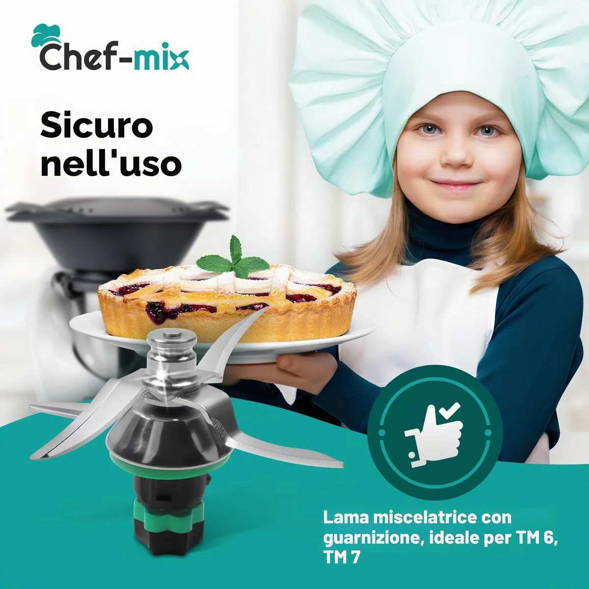 Gruppo Coltelli TM6 di Ricambio per Vorwerk Bimby Robot da Cucina Gruppo Coltelli Bimby TM6 Acciaio Inox SUS420 Lama Bimby TM6 - Gruppo Lame Bimby TM6 - Lame per Bimby TM6 / Ricambi Bimby TM6