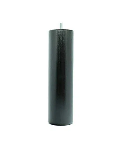 La Fabrique de Pieds Set di 4 Gambe per Letto, in Legno, Nero, cilindriche, 25 x 7 x 7 cm