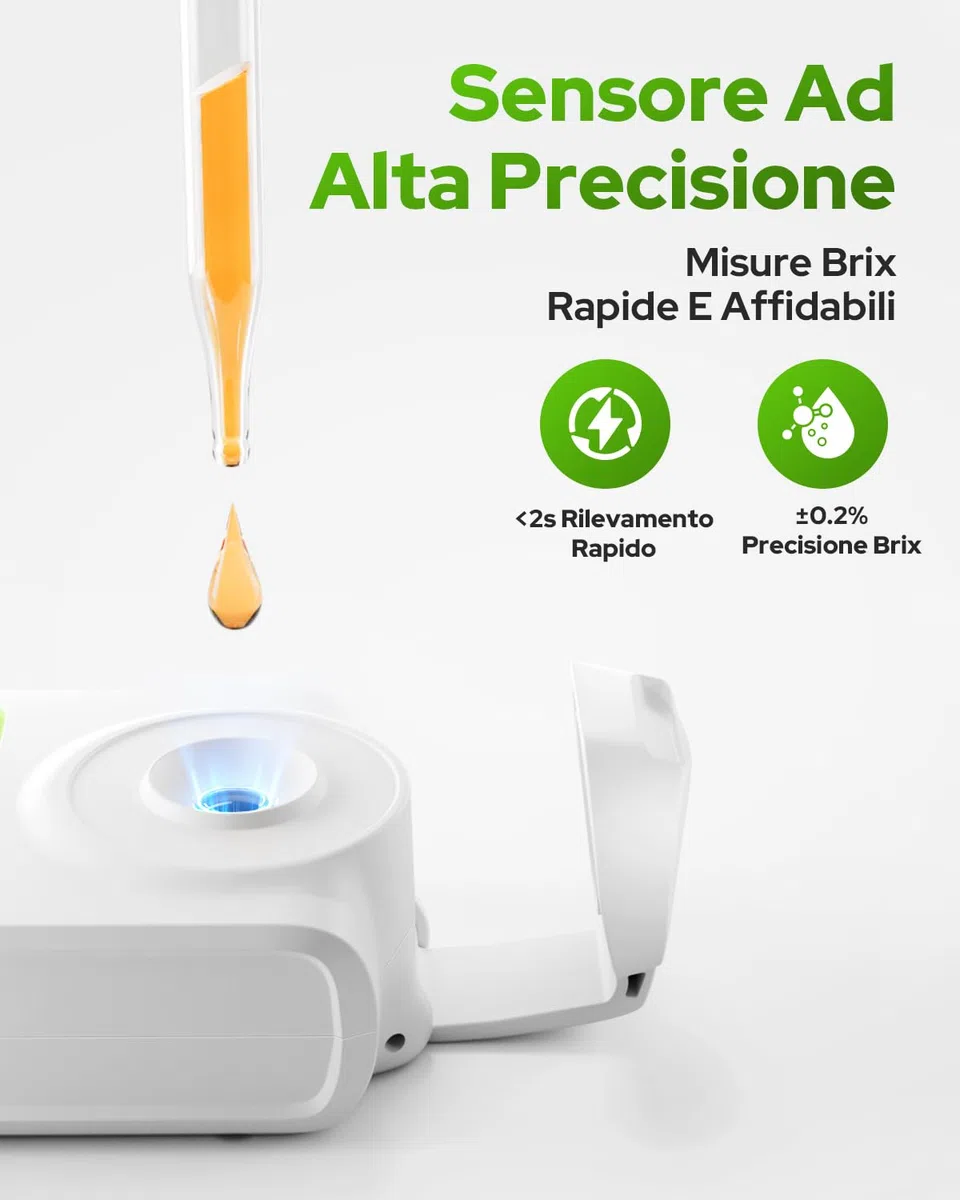 Rifrattometro Brix Digitale 0-95% LAFMATE Brix Mater per Sciroppo d'acero al Miele, Rifrattometro per Zucchero con ATC per la Vinificazione e la Produzione di Birra Fatta in Casa