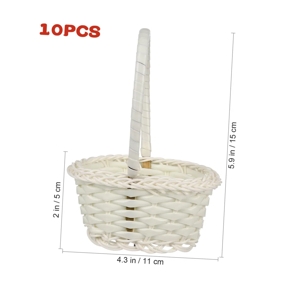 Housoutil 10 Pezzi Di Cestino Da Raccolta In Rattan Decorazione Cestini Per Piante In Paglia Grazioso Cestino Da Giardino Piccolo E Semplice Con Manico Cesto Per Frutta Intrecciato