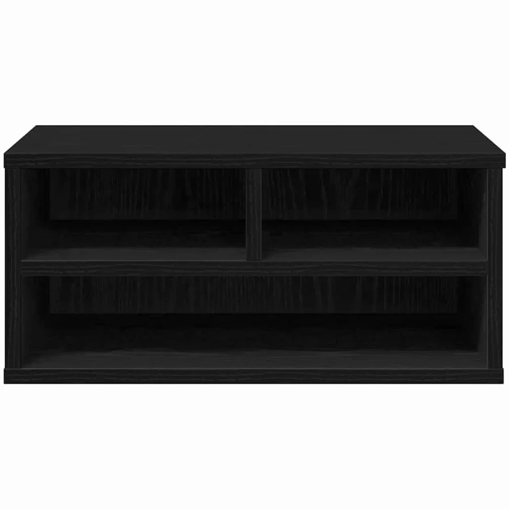 vidaXL Supporto per Stampante Rovere Nero 49 x 40 x 22.5 cm, Supporto per Stampante Moderno, Arredamento in Legno, Design salvaspazio, Organizer Compatto e Pratico