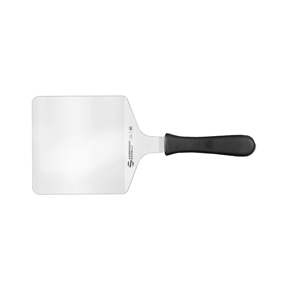 Ambrogio Sanelli, Linea Supra, Spatola Quadrata Piegata per Pasticceria con Lama da 19x15 cm in Acciaio Inox, Impugnatura in SEBS Pratica ed Ergonomica, Certificata MOCA, Made in Italy