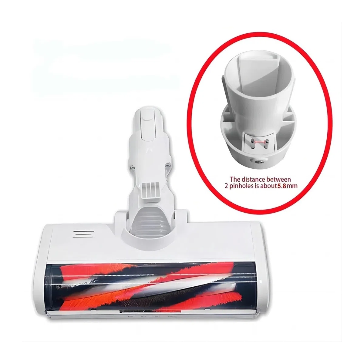 Testina della spazzola elettrica, compatibile con i ricambi for aspirapolvere for tappeti Xiaomi K10/G10 1C Dreame V8/V9B/V9P/V11/G9(WHITE)