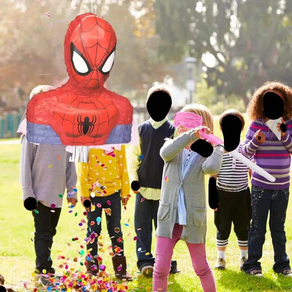 Unique Party 46378 - Ultimate Spider-Man Pinata - Tirare la Corda
