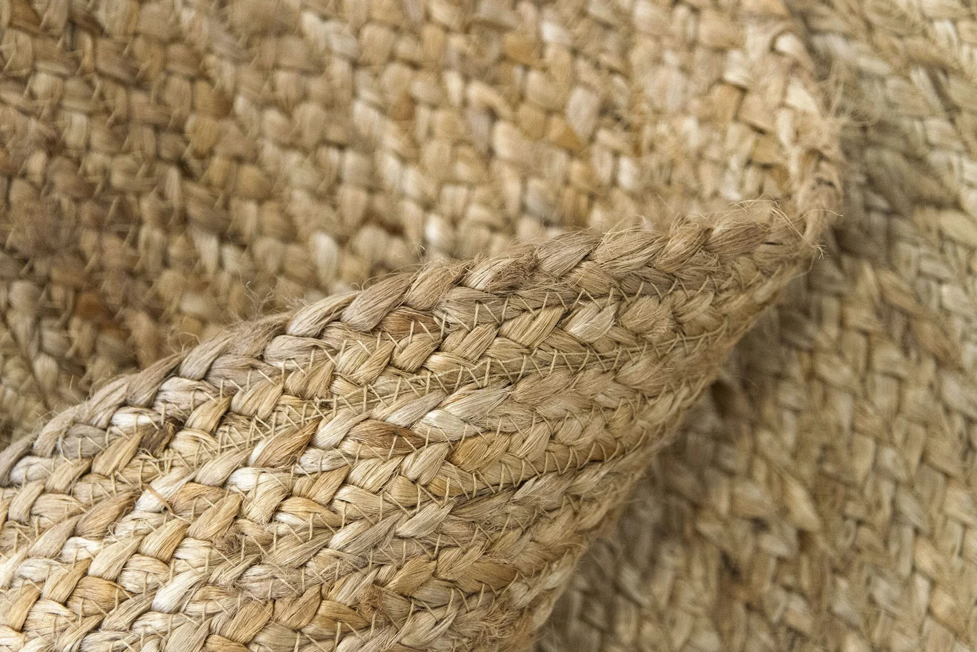HAMID - Tappeto in Juta Alhambra, 100% Fibra di Iuta Naturale, Tappeto Morbido e ad Alta Resistenza, Tessuto a Mano, Soggiorno, Camera da Letto, Tappeto Corridoio, Naturale (100x100cm)