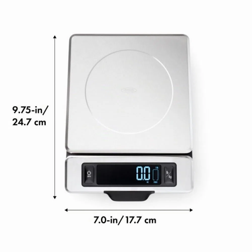 OXO Good Grips Bilancia da cucina digitale in acciaio Inox da 5 kg