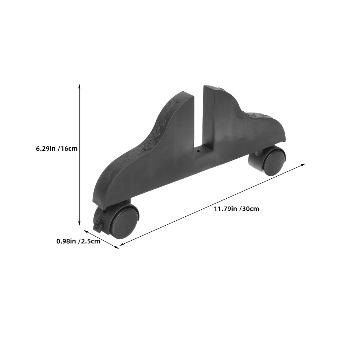 Generico Base per Schermo Divisorio 3pezzi in PVC con Ruote Resistenti all Usura e Design Antiscivolo, Supporto Stabile per Separé in Nero per Feste e Biblioteche