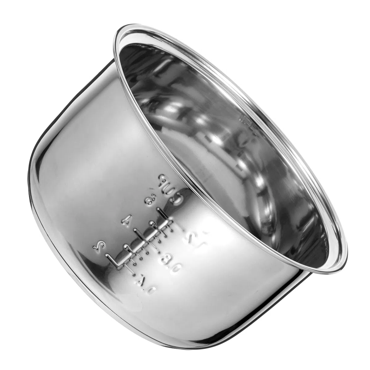 Hemobllo Pentola Interna Accessorio Facile da Pulire da 3l per Cuociriso in Acciaio Inossidabile Versatile per Cucina e Ufficio per Cucina e Ufficio