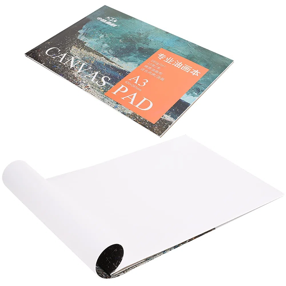 A3 Pittura a Olio Libro di Carta Tela di Cotone Pad Strumento di Disegno per Principianti Rifornimenti d'arte 420x297mm Accessori Professionali per l'uso