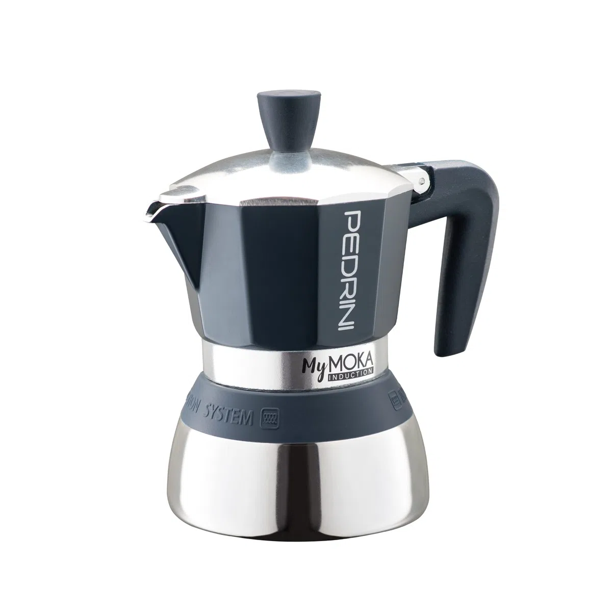 Pedrini Caffettiera MyMoka Induction, 2 tazze, Blu notte
