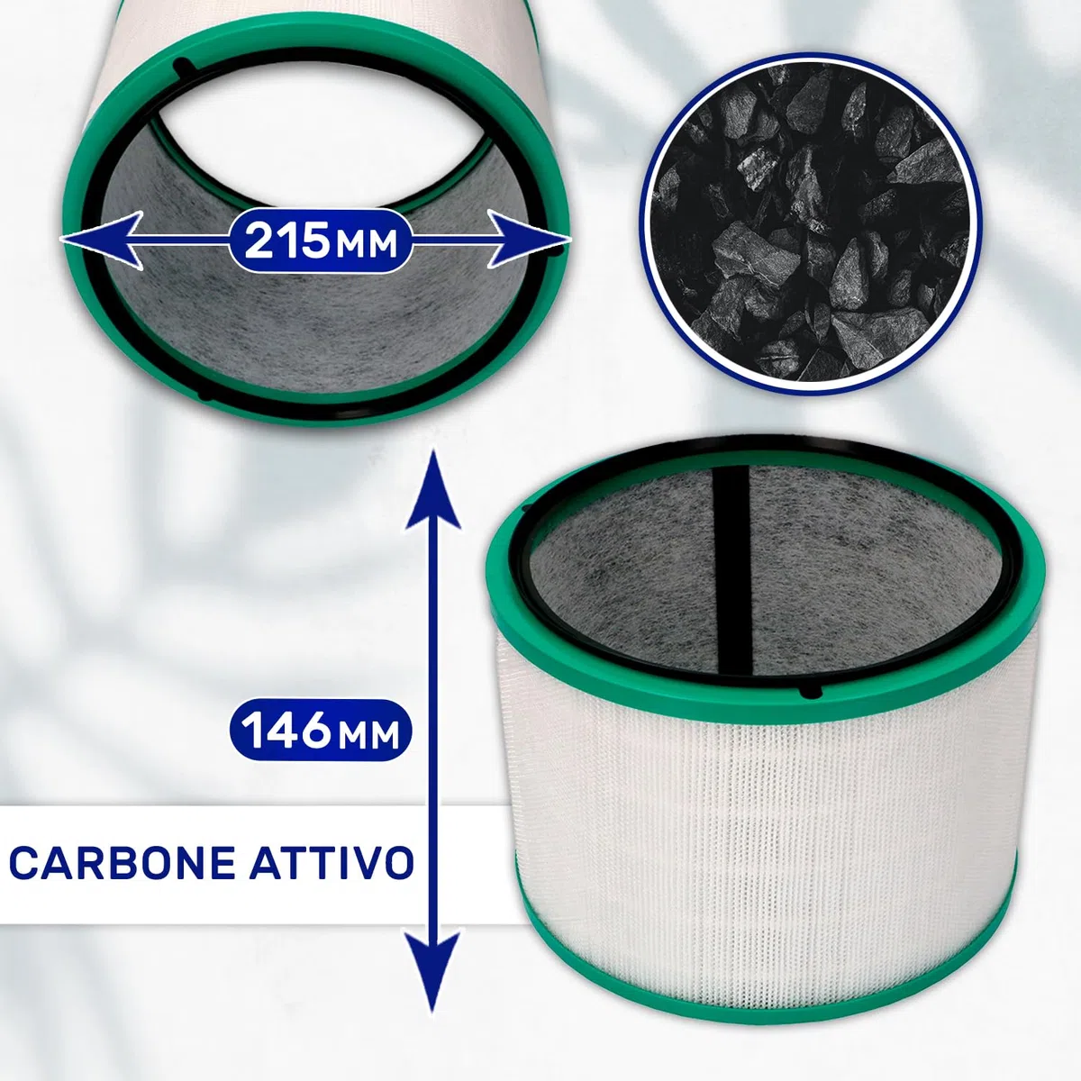 HEPA Filtro per Aspirapolvere Ø 215mm con Codice Originale 968101-04 96810104 per Dyson DP01 DP03 HP00 HP01 HP02 HP03 - MONTERAL