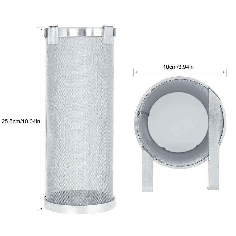 Garosa Hop Spider 300 Micron Beer Mesh Filtro per Luppolo Filtro per Birra Domestica Bollitore per Birra Filtro a tramoggia a Secco Spider per Birra Domestica(10 * 25.5cm) Brewing Equipment