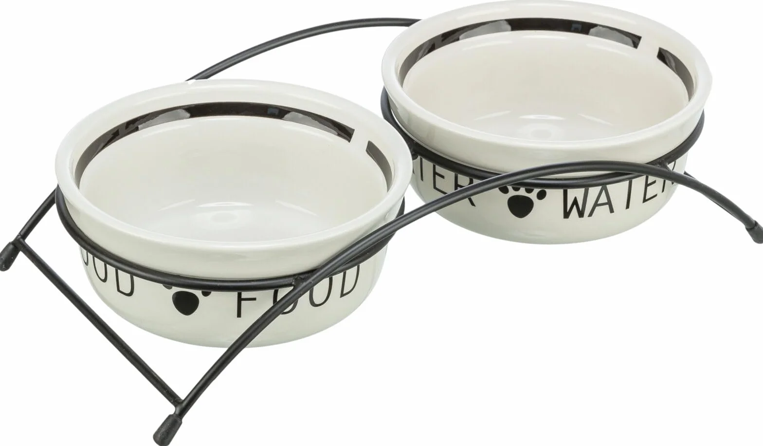 Trixie Eat on Feet, set di due ciotole in ceramica per cani, 1,6 litri, multicolore