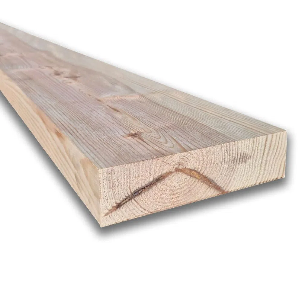 Tavola in Legno Massello di Pino, 200x19 cm, Spessore 4,4 cm, per Mensole e Scaffali