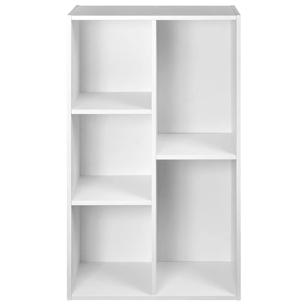 Amazon Basics Estantería 5 compartimentos cubo, blanco, 50 x 24 x 80 cm | librería