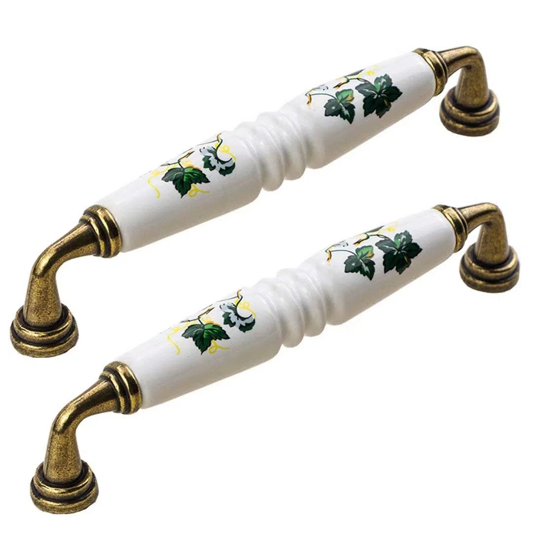 maniglie in ottone per cassetti di armadi, 2 pezzi maniglia for cassetto in ceramica stile retrò/manopola maniglia for armadio tira maniglie for porte dell'armadio maniglie for mobili bar maniglia for