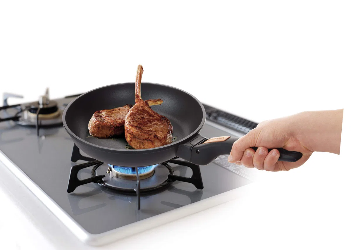 Tescoma 605058 SmartClick Wok Antiaderente Induzione Manico Removibile, 28 cm