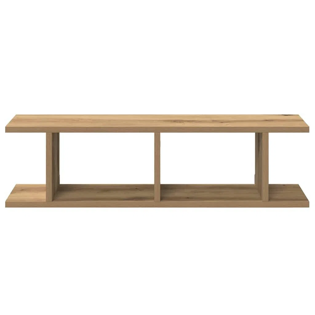 vidaXL 2 scaffali da parete in rovere Artisan, 75 x 18 x 20 cm, in legno di legno, mensola, scaffalatura sospesa, mensola, scaffalatura per CD