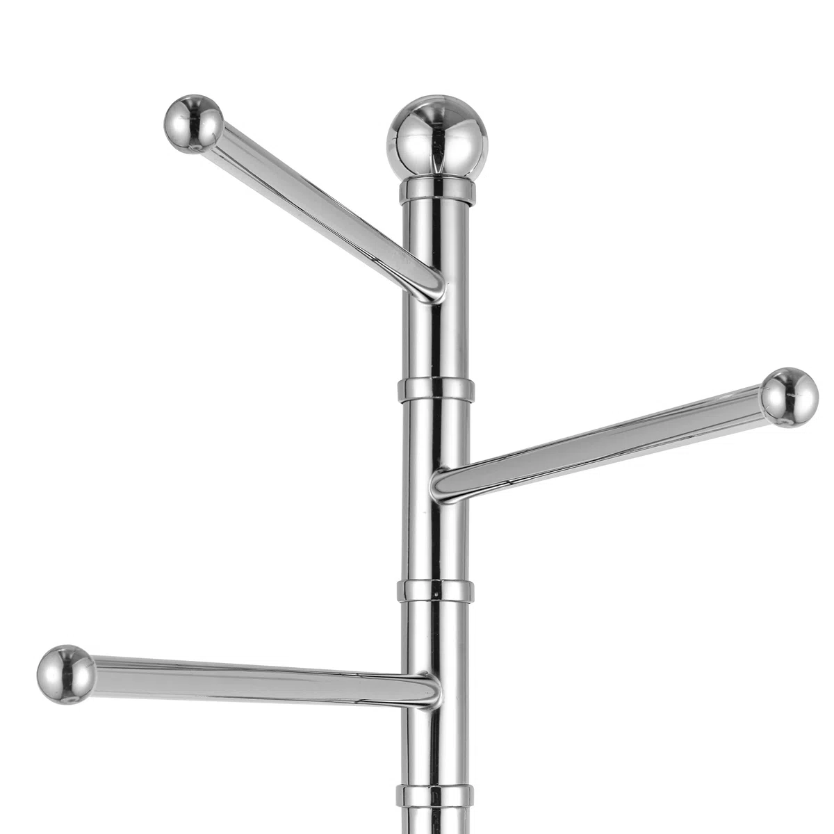 Baroni Home Piantana Porta Asciugamani a 3 Braccia, Acciaio, Metallo Cromato Antiruggine, Portasciugamani da Terra con Base Pesante, 44X23X89 cm, Baroni Home Bagno Cromo Acciaio