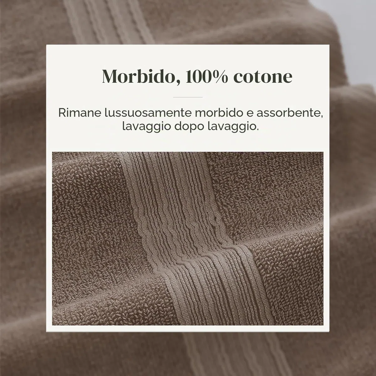 Modern Threads Ophelia Fawn - Set di 6 asciugamani da bagno, 2 asciugamani da bagno, 2 asciugamani da bagno, 2 asciugamani in jacquard, tinta unita